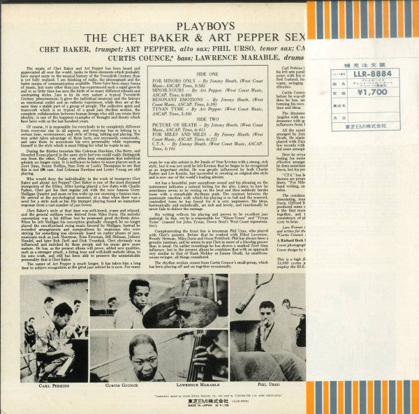 Chet Baker & Art Pepper - Playboys (LP, Album, Mono, RE)