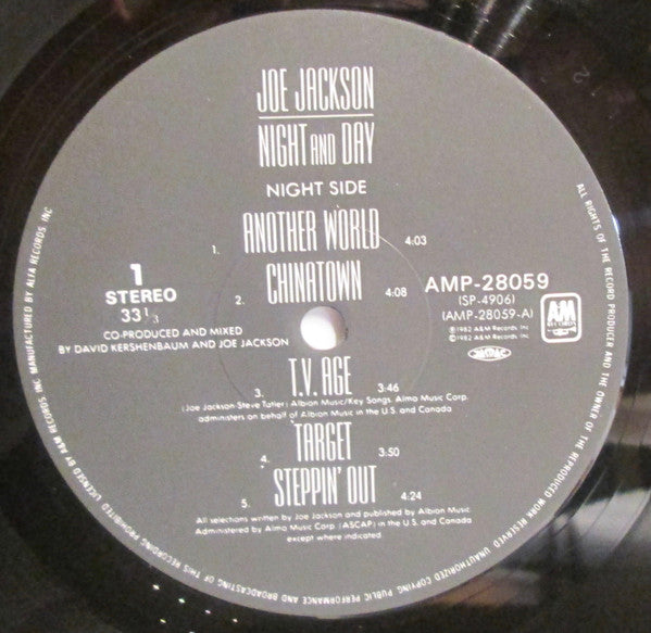 Joe Jackson - Night And Day (LP, Album, No-)