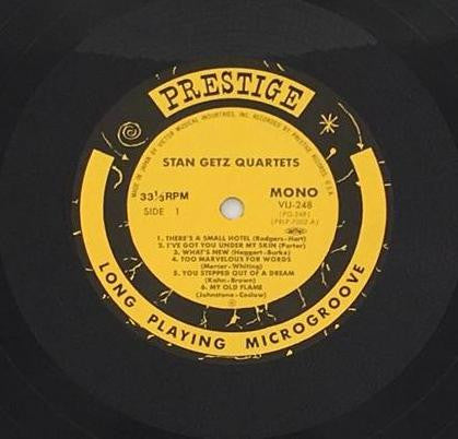 Stan Getz - Stan Getz Quartets (LP, Comp, Mono, RE)
