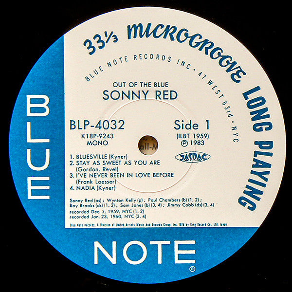 Sonny Red - Out Of The Blue (LP, Album, Mono, RE)