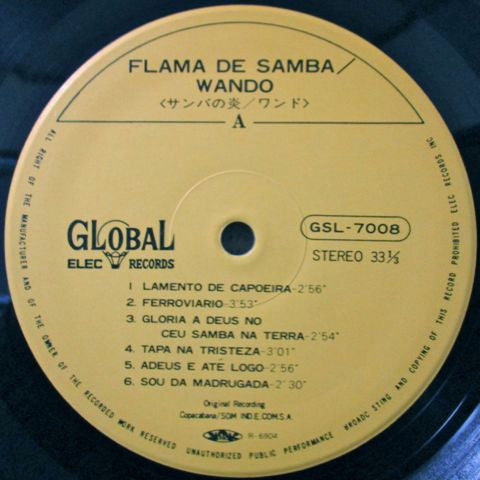 Wando - Flama De Samba (LP, Album)