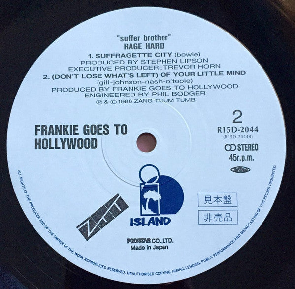 Frankie Goes To Hollywood - Rage Hard (+) (12"", Single, Promo)