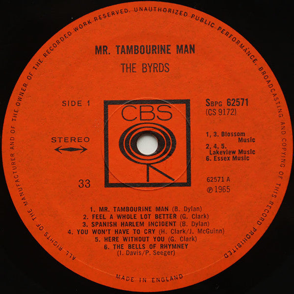 The Byrds - Mr. Tambourine Man (LP, Album)