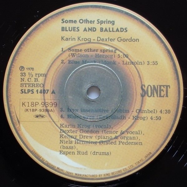 Karin Krog - Some Other Spring, Blues And Ballads(LP, Album, Ltd, RE)