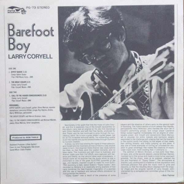 Larry Coryell - Barefoot Boy (LP, Album, Ltd, RE)
