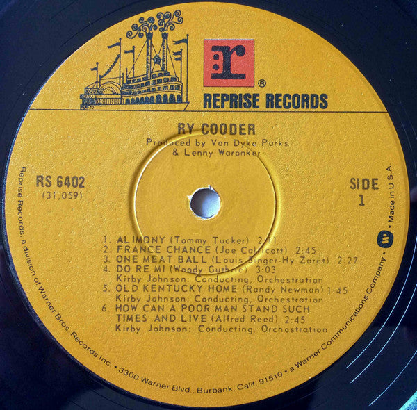 Ry Cooder - Ry Cooder (LP, Album, RE, Win)