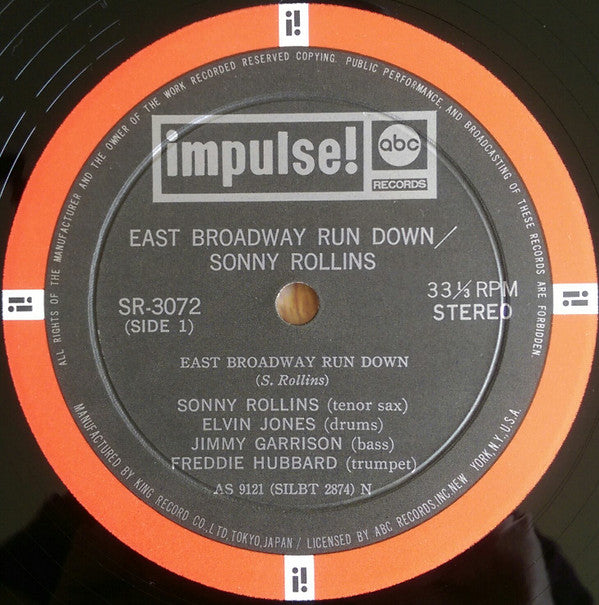 Sonny Rollins - East Broadway Run Down (LP, Album, RE, Gat)