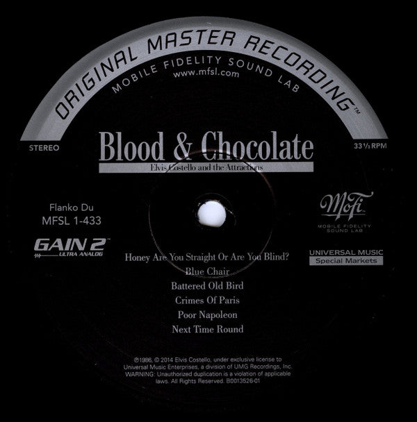 Elvis Costello & The Attractions - Blood & Chocolate(LP, Album, Ltd...