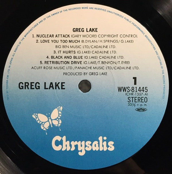Greg Lake - Greg Lake (LP, Album)