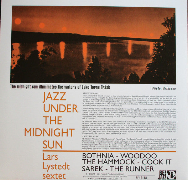 Lars Lystedt Sextet - Jazz Under The Midnight Sun (LP, Album, RE)