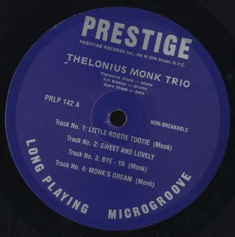 Thelonious Monk Trio - Thelonious (10"", RE)