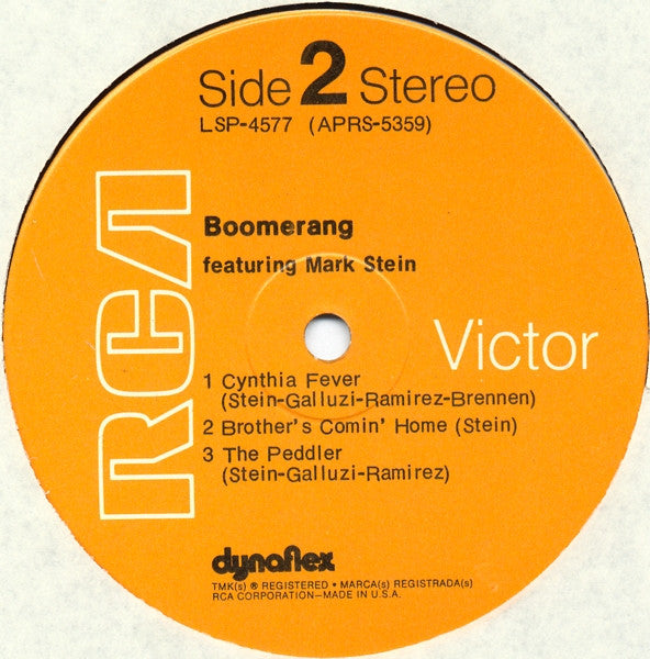 Boomerang (8) Featuring Mark Stein - Boomerang (LP, Album)