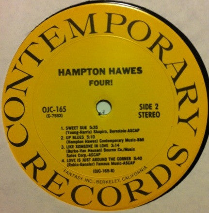 Hampton Hawes - Four! (LP, RE)