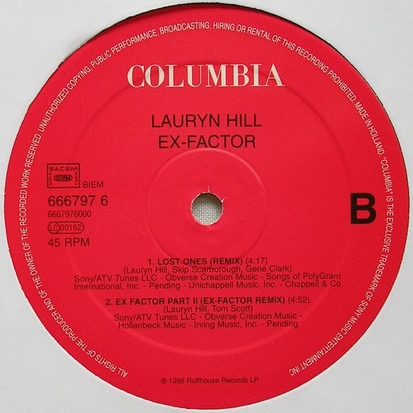 Lauryn Hill - Ex-factor (12"")