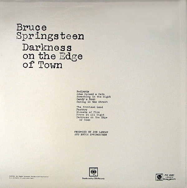 Bruce Springsteen - Darkness On The Edge Of Town(LP, Album, Pic, Pr...