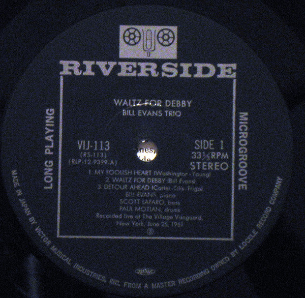Bill Evans Trio* - Waltz For Debby (LP, Album, RE)