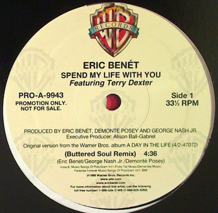 Eric Benét - Spend My Life With You(12", Promo)