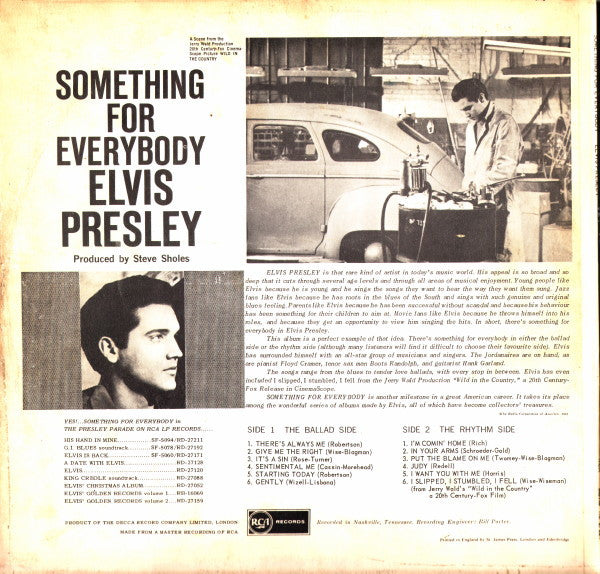 Elvis Presley - Something For Everybody (LP, Album, Mono)