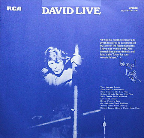 David Bowie - David Live (2xLP, Album, RE)