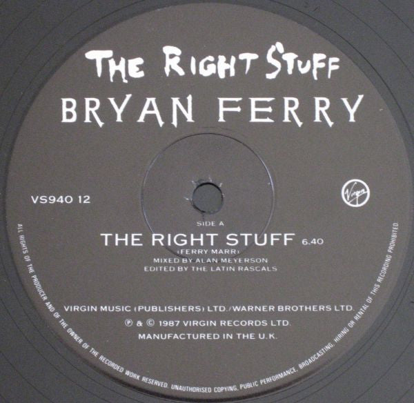 Bryan Ferry - The Right Stuff (12"", Single)