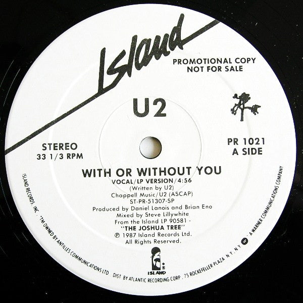 U2 - With Or Without You (12"", Promo)