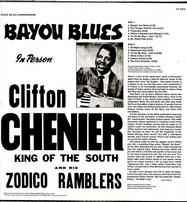 Clifton Chenier - Bayou Blues (LP, Comp)