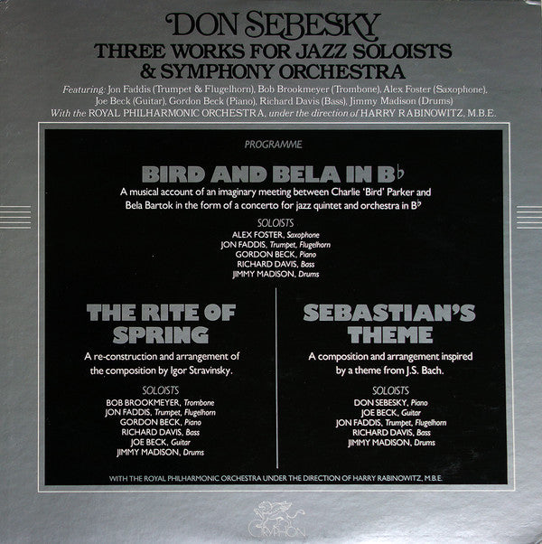 Don Sebesky - Three Works For Jazz Soloists & Symphony Orchestra(LP...