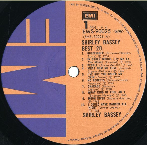 Shirley Bassey - Shirley Bassey Best 20 (LP, Comp)