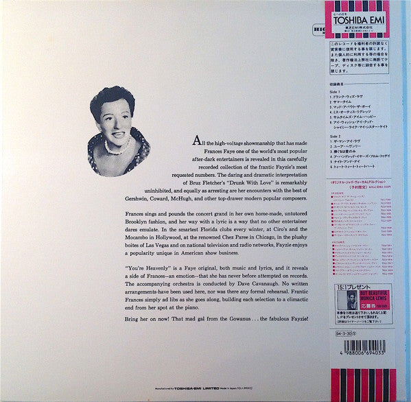 Frances Faye - No Reservations (LP, Album, Mono, Non)