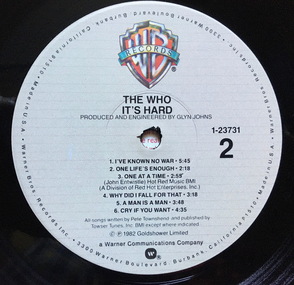 The Who - It's Hard (LP, Album, All)