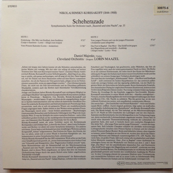 Nikolai Rimsky-Korsakov - Scheherazade(LP, Album)