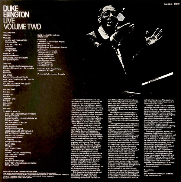 Duke Ellington - Live Volume Two (LP, Mono, RE)