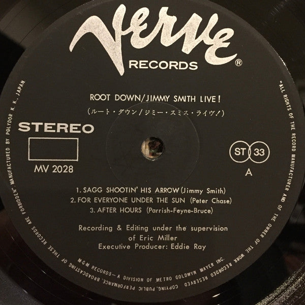 Jimmy Smith - Root Down - Jimmy Smith Live! (LP, Album)
