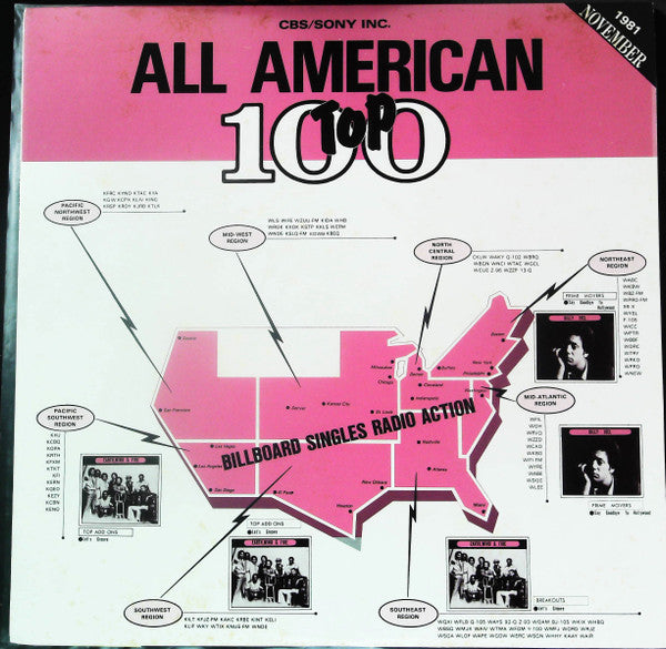 Various - All American Top 100 - November 1981 (LP, Comp, Promo)