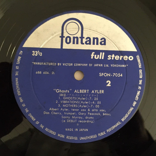 Albert Ayler Quartet - Ghosts(LP, Album)
