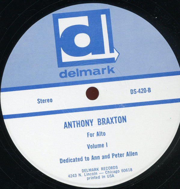 Anthony Braxton - For Alto (2xLP, Album, RP, Gat)