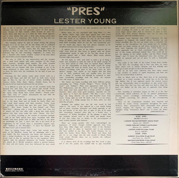Lester Young - Pres (LP, RE)
