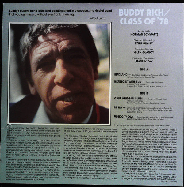 Buddy Rich - Class Of '78 (LP, Gat)
