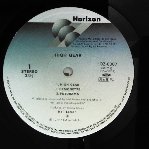 Neil Larsen - High Gear (LP, Album, Promo)