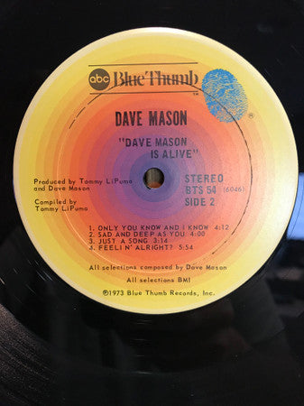 Dave Mason - Dave Mason Is Alive (LP, Album)