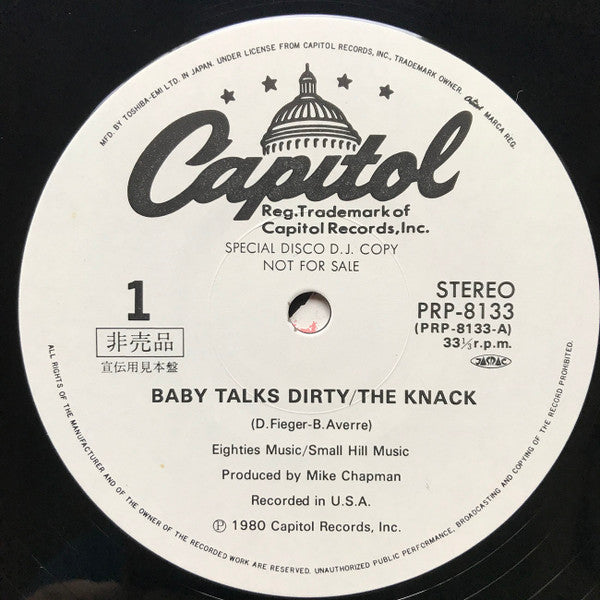 The Knack (3) - Baby Talks Dirty (12"", Single, Promo)