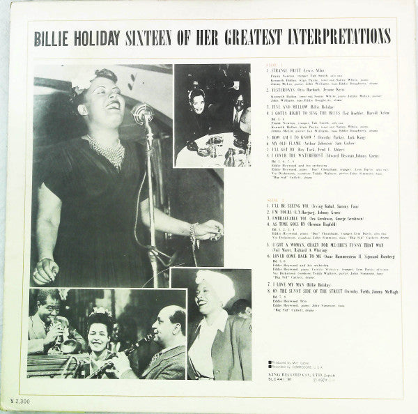 Billie Holiday - Sixteen Of Her Greatest Interpretations(LP, Comp, ...