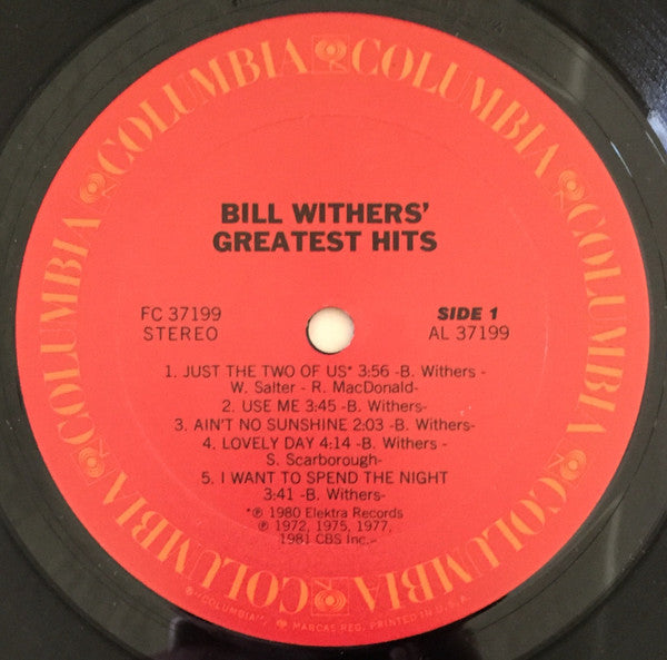 Bill Withers - Bill Withers' Greatest Hits (LP, Comp, Pit)