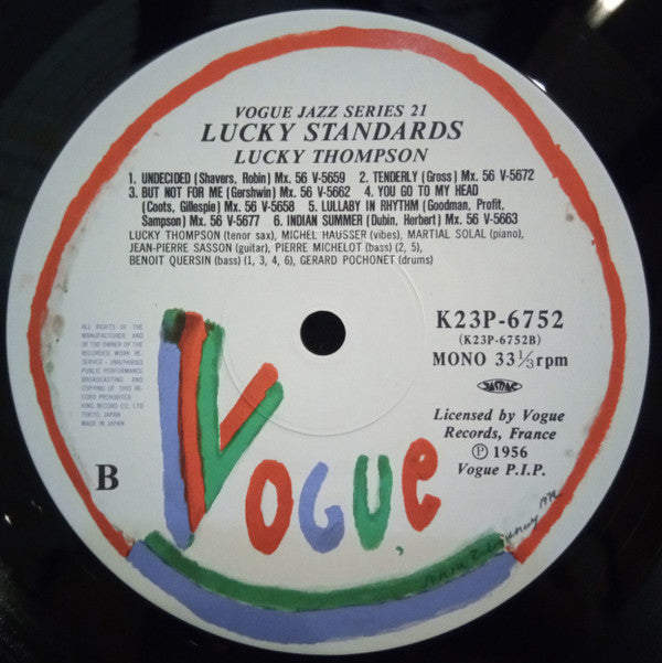 Lucky Thompson - Lucky Standards(LP, Album, Mono, RE)