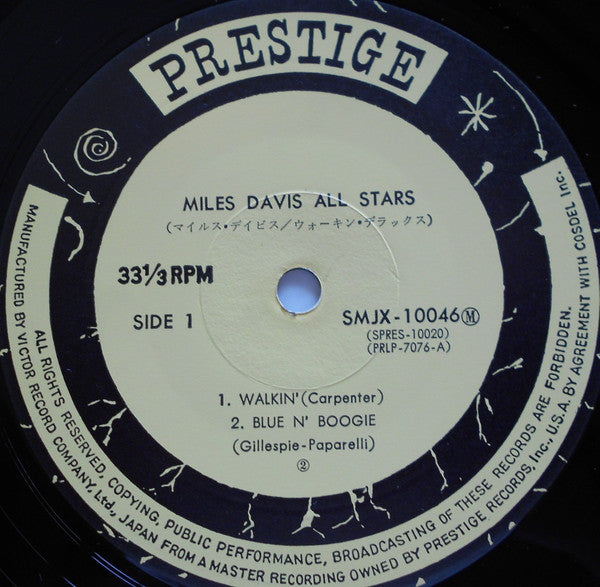 Miles Davis All Stars - Walkin' (LP, Album, Mono, RE, Gat)