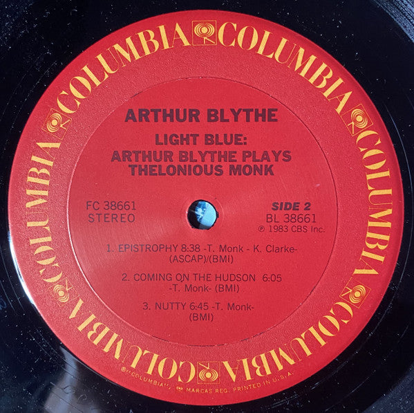 Arthur Blythe - Light Blue - Arthur Blythe Plays Thelonious Monk(LP...