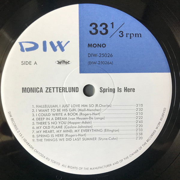 Monica Zetterlund - Spring Is Here(LP, Comp, Mono)