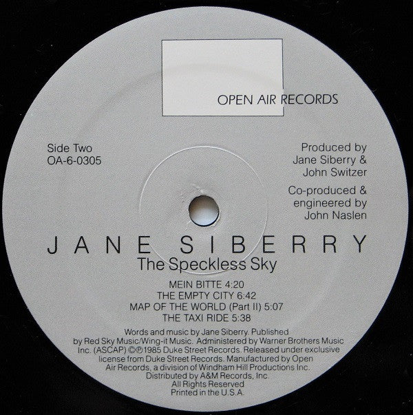 Jane Siberry - The Speckless Sky (LP, Album, All)