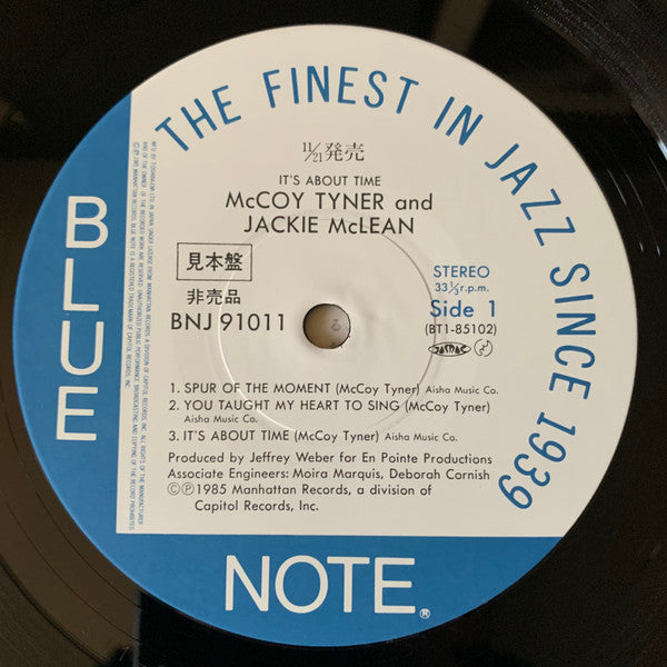 McCoy Tyner & Jackie McLean - It's About Time (LP, Album, Promo)