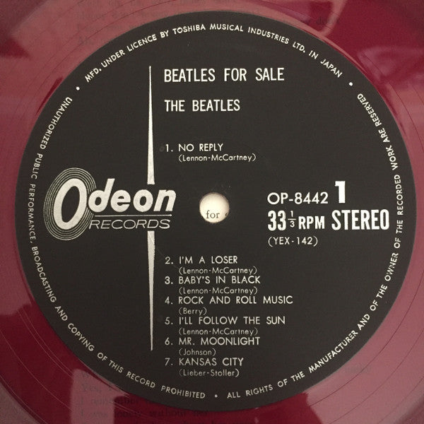 The Beatles -  Beatles For Sale (LP, Album, RE, Red)